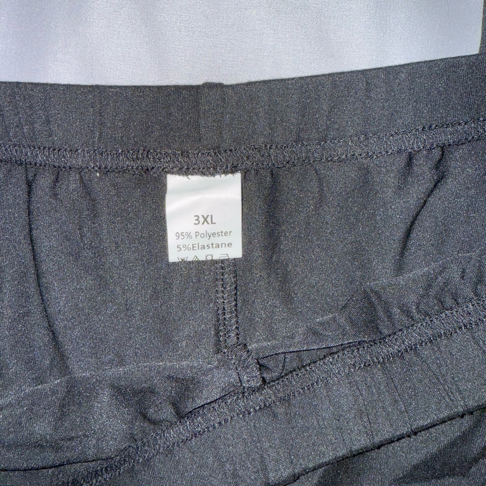 Black Elastic Waistband Leggings Size 3X - Picture 3 of 3